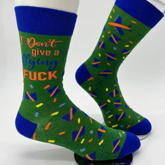 Don't Give a Flying F*ck Men's Crew Socks - Picture 1 of 1